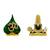 Holy Symbol Om on Peepal Leaf Lord Venkateswara Srinivasa Venkatachalapati God Tirupati Balaji Set of 2 Idol Statue