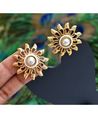 Antique pearl sun stud dj-06364 2