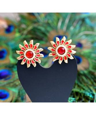 Antique hot pink sun stud dj-06367 1