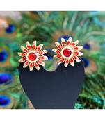 Antique hot pink sun stud dj-06367