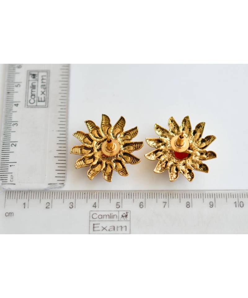 Antique hot pink sun stud dj-06367