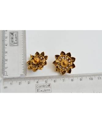 Antique pearl flower studs dj-06407 3