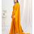 Sunshine Yellow Plain Ready to Wear Silk Saree WITH BLOUSE