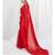 Scarlet Red Plain Ready to Wear Soft Silk Saree WITH BLOUSE