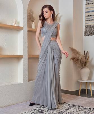Grey Saree Set 1