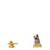 Lord Shiva-Shiv Golden Jyotirling-Shivling Shiva doing meditation (multicolour-Small) Set of 2 Idol Statue