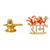 Lord Shiva-Shiv Golden Jyotirling-Shivling Hanuman Flying with Name of Loard Ram and Dronagiri Parwat Set 2 Idol Statue
