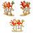 Lord Shiva-Shiv Golden Jyotirling-Shivling Hanuman Flying with Name of Loard Ram and Dronagiri Parwat Set 2 Idol Statue