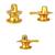 Lord Shiva-Shiv Golden Jyotirling-Shivling Hanuman Blessing (Small Size) Set of 2 Idol Statue for Home Office & Car