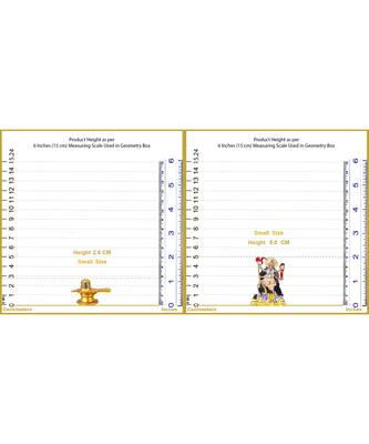 Lord Shiva-Shiv Golden Jyotirling-Shivling Mata Kali (Small Size) Set of 2 Idol Statue for Home Office Car & Gift 3