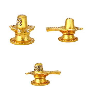 Lord Shiva-Shiv Golden Jyotirling-Shivling Mata Kali (Small Size) Set of 2 Idol Statue for Home Office Car & Gift 5