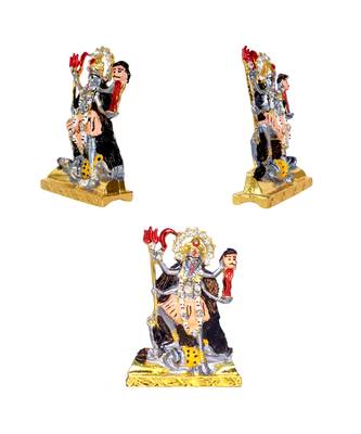 Lord Shiva-Shiv Golden Jyotirling-Shivling Mata Kali (Small Size) Set of 2 Idol Statue for Home Office Car & Gift 6
