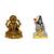Mata Lakshmi (Maa Laxmi) (antique style) Lord Shiva doing meditation (multicolour-Small) Set of 2 Idol Statue