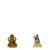 Mata Lakshmi (Maa Laxmi) (antique style) Lord Shiva doing meditation (multicolour-Small) Set of 2 Idol Statue