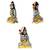 Mata Lakshmi (Maa Laxmi) (antique style) Lord Shiva doing meditation (multicolour-Small) Set of 2 Idol Statue