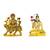Mata Durga Maa Vaishno Devi (antique style) Lord Shiva Doing Meditation Set of 2 Idol Statue for Home Office Car & Gift