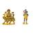 Mata Durga Maa Vaishno Devi (antique style) Lord Shiva Holding Holy Trident (Small Size) Set of 2 Idol Statue