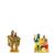 Lord Radha-Krishna Shri Krishn (antique style) Shiva Family Shiv Parivar Multicolour Set of 2 Idol Statue