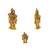 Lord Radha-Krishna Shri Krishn (antique style) Shiva Family Shiv Parivar Multicolour Set of 2 Idol Statue