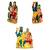 Lord Radha-Krishna Shri Krishn (antique style) Shiva Family Shiv Parivar Multicolour Set of 2 Idol Statue