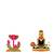 Lord Ganesha Face (Pink) Venkateswara Srinivasa Tirupathi Balaji Swamy Set of 2 Idol Statue for Home Office Car & Gift