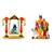 Lord Krishna (Krishn) Laddu Gopal on Swing RadhaKrishn with Cow Set of 2 Idol Statue for Home Office Car & Gift