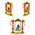 Lord Krishna (Krishn) Laddu Gopal on Swing RadhaKrishn with Cow Set of 2 Idol Statue for Home Office Car & Gift