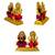 Lakshmi-Ganesha Laxmi Ganesh (Golden Meenakari) Sai Baba of Shirdi Blessing Murti Combo Set 2 Idol Statue Showpiece
