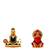 Venkateswara Srinivasa Tirupathi Balaji Swamy Lord Hanuman Bajrang-Bali Face Set of 2 Idol Statue for Home Office & Car