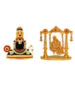 Lord Venkateswara Srinivasa Tirupathi Balaji Swamy Lord RadhaKrishna on Swing (antique style) Set of 2 Idol Statue