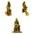 Lakshmi-Ganesha Laxmi Ganesh Darbar Sai Baba of Shirdi Blessing Murti Combo Set 2 Idol Statue Showpiece