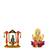 Lord Krishna (Murlidhar) on Swing Ganesha Lotus Flower Murti Set of 2 Idol Statue for Home Office Car Dashboard & Gift