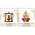 Lord Krishna (Murlidhar) on Swing Ganesha Lotus Flower Murti Set of 2 Idol Statue for Home Office Car Dashboard & Gift