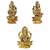 Lord Krishna (Murlidhar) on Swing Ganesha Lotus Flower Murti Set of 2 Idol Statue for Home Office Car Dashboard & Gift