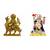 Maa Durga, Vaishno Devi, Sherawali Mata Kali (Small Size) Set of 2 Idol Statue for Home Office Car Dashboard & Gift