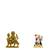 Maa Durga, Vaishno Devi, Sherawali Mata Kali (Small Size) Set of 2 Idol Statue for Home Office Car Dashboard & Gift