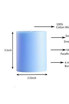 Atorakushon Smokeless And Dripless Scented Pillar Candles for Decorations Home Decor Festival Colour Blue Pack of 2