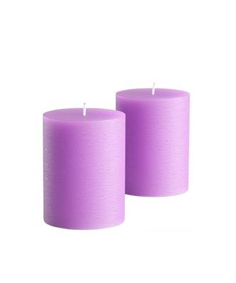 Atorakushon Smokeless And Dripless Scented Pillar Candles for Decorations Home Decor Festival Colour Purple Pack of 2 1