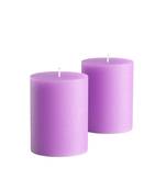 Atorakushon Smokeless And Dripless Scented Pillar Candles for Decorations Home Decor Festival Colour Purple Pack of 2