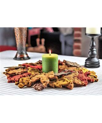 Atorakushon Smokeless And Dripless Scented Pillar Candles for Decorations Home Decor Festival Colour Green Pack of 2 2