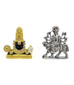 Lord Venkateswara God Tirupati Balaji Maa Durga of Vaishno Devi, Sherawali Mata (antique style) Set 2 Idols