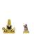 Lord Venkateswara God Tirupati Balaji Shiva doing meditation (multicolour-Small) Set of 2 Idols