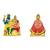 Shiva Family Lord Shiv Parivar Multicolour Khatu Shyam Ji Set of 2 Idol Statue for Home Office Car Dashboard & Gift