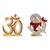 Holy Om Lord Ganesha and God Siddhi Vinayak Murti Combo Set of 2 Idol Statue for Home Office Shop Car Dashboard & Gift