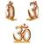 Holy Om Lord Ganesha and God Siddhi Vinayak Murti Combo Set of 2 Idol Statue for Home Office Shop Car Dashboard & Gift