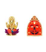 Lord Ganesha on Lotus Flower Murti Salasar Dham Balaji Set of 2 Idol Statue for Home Office Shop Car Dashboard & Gift