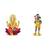 Lord Ganesha on Lotus Flower Murti Shiva Holding Holy Trident (Small Size) Set of 2 Idol Statue for Home Office & Car