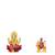 Lord Ganesha on Lotus Flower Murti Mata Sherawali (Multicolor) Small Size Set of 2 Idol Statue for Home Office & Car