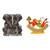 Antique Style God Ganesh or Lord Ganesha Murti (antique style) Hanuman Flying With Dronagiri Parvat Set of 2 Idols