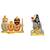 Lord Jagannath, Balabhadra and goddess Subhadra Ji Shiva doing meditation (multicolour-Small) Set of 2 Idol Statue